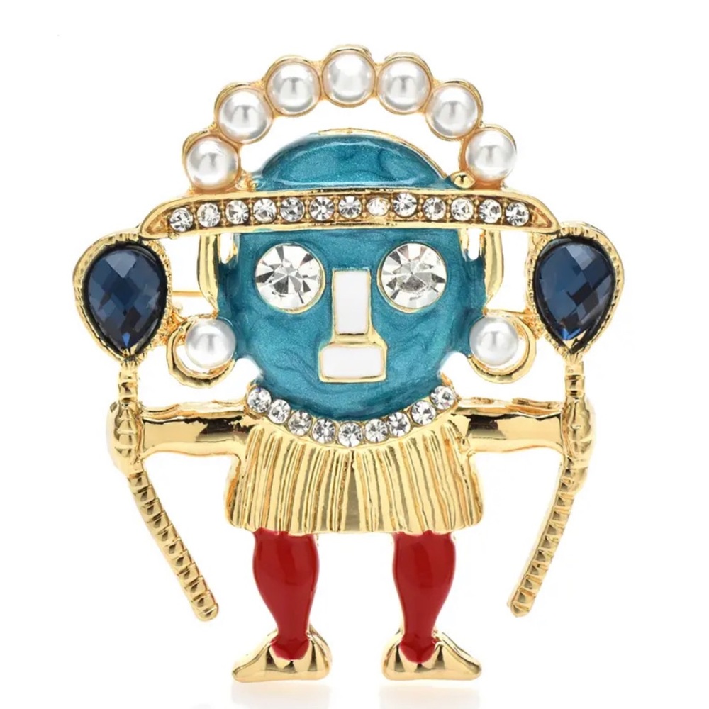 Nation Chief Figure Brooche